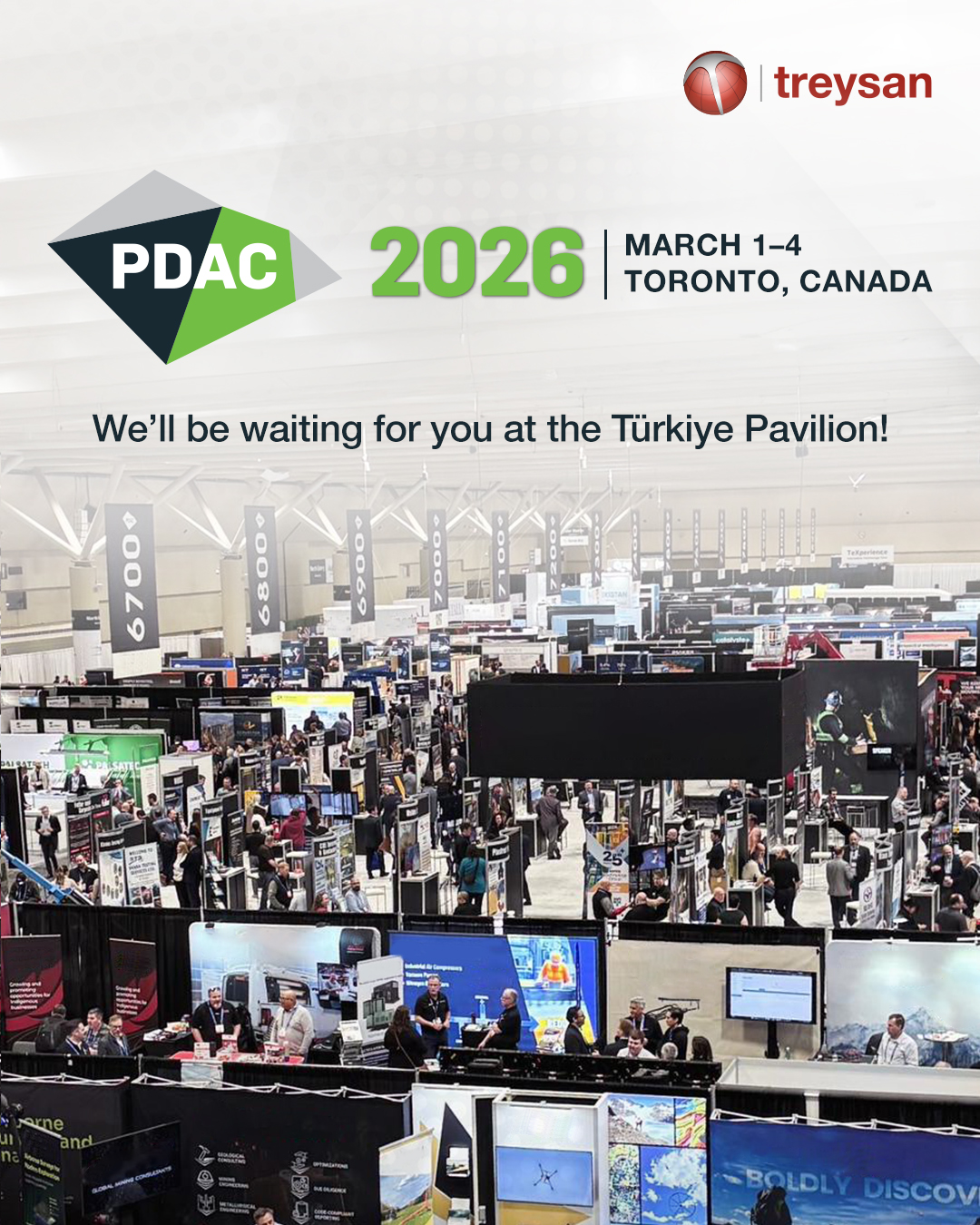 Treysan 1-4 Mart tarihlerinde PDAC 2026 için Toronta’da.